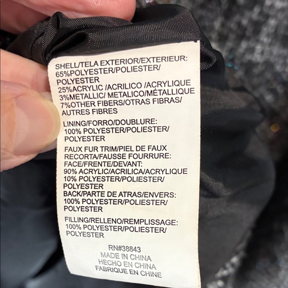 Rothschild Princess Charcoal Plaid Double-Breasted Pea Coat - Picture 12 of 13